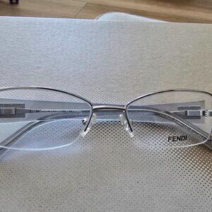 New FENDI F877 Eyeglasses FRAMES Gray Glitter 51-17-135 Italy